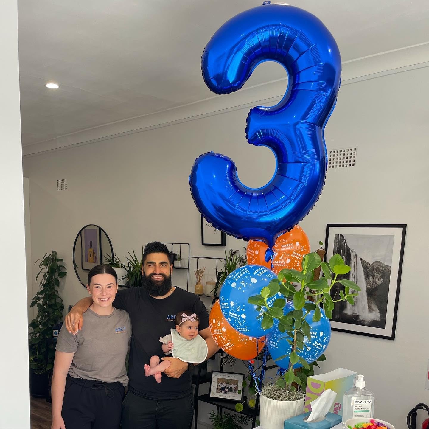 Metallic Blue Number 3 Balloon 40 Inch, 3 Balloon Number, 3Rd Birthday Decorations, Navy Blue Party Supplies for Boys Girls