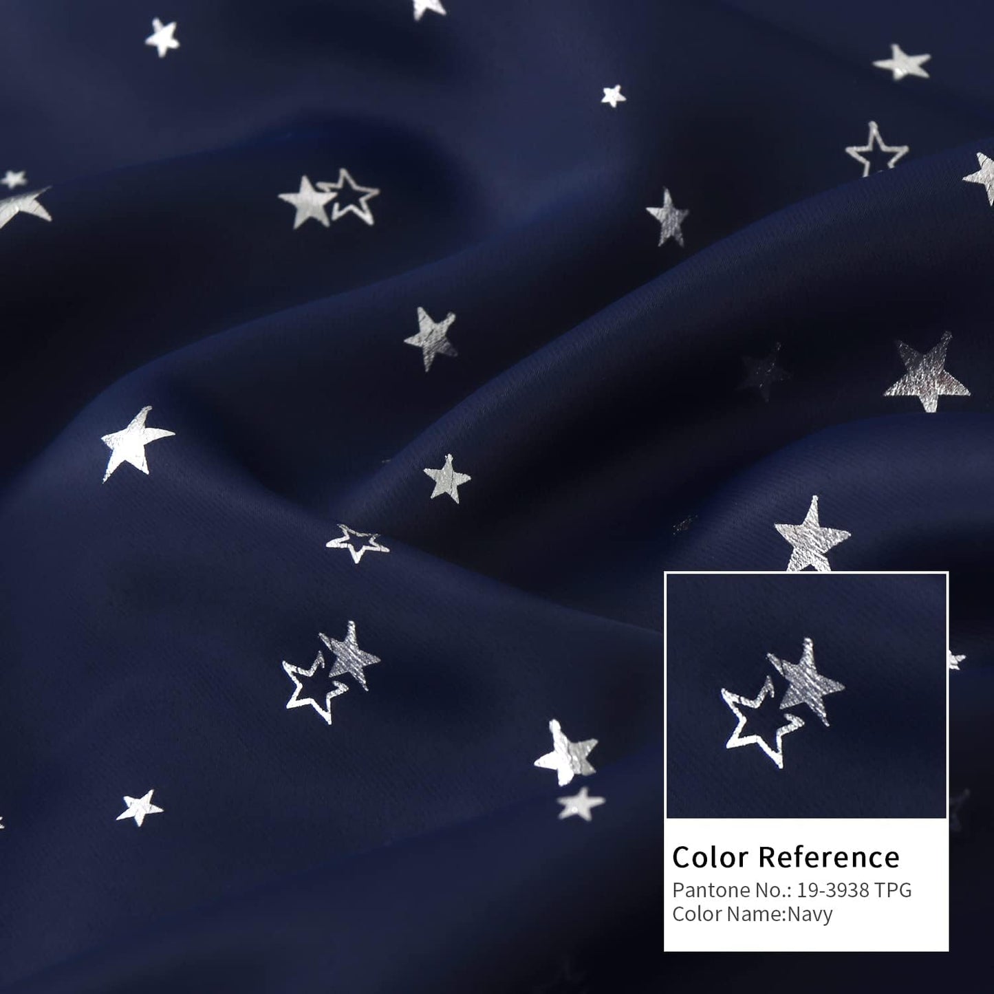 Kids Blackout Curtains for Bedroom, Rod Pocket Room Darkening Curtains Decoration Thermal Insulation Window Drapes for Nursery, Children Room, 2 Panels, Each 42 X 63 Inch, Navy Blue