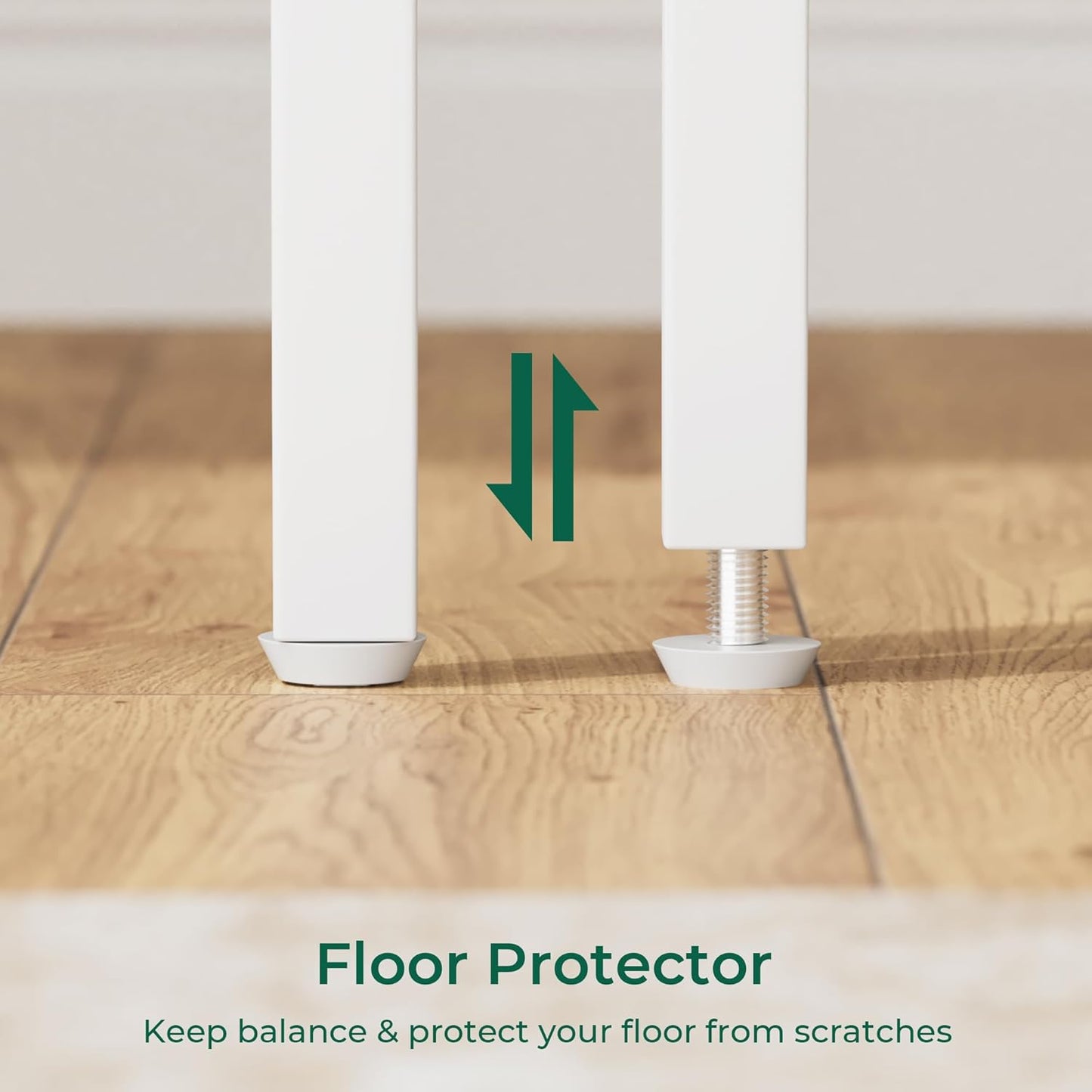 L-Shaped Reversible Corner Gaming Desk - 47" with Metal Frame and White Finish