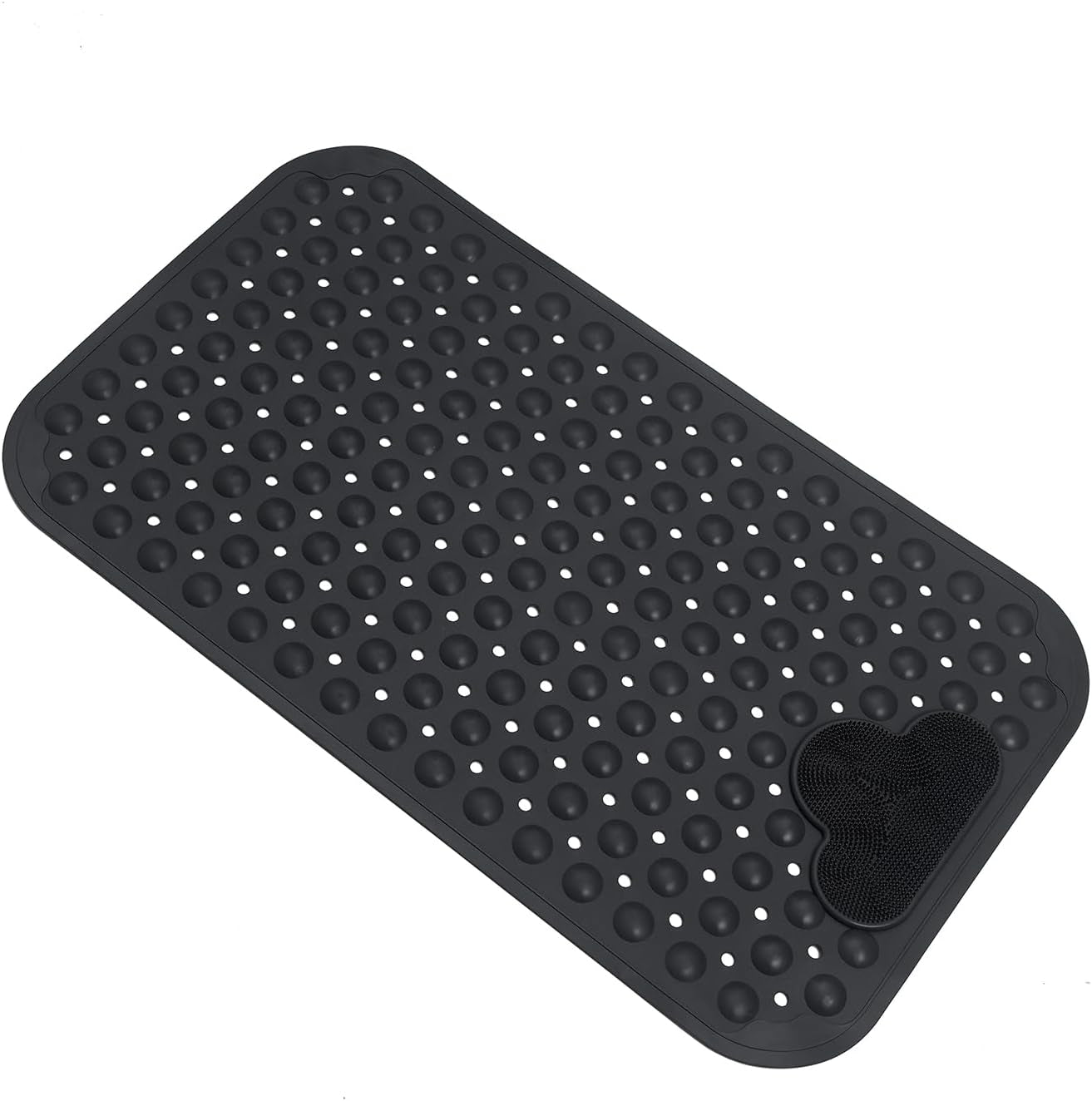 Bath Tub Mat Shower Mat Non Slip Bathtub Mats with Suction Cups Bath Mat for Tub Bathroom Mats 28" X 16" Machine Washable (Black)