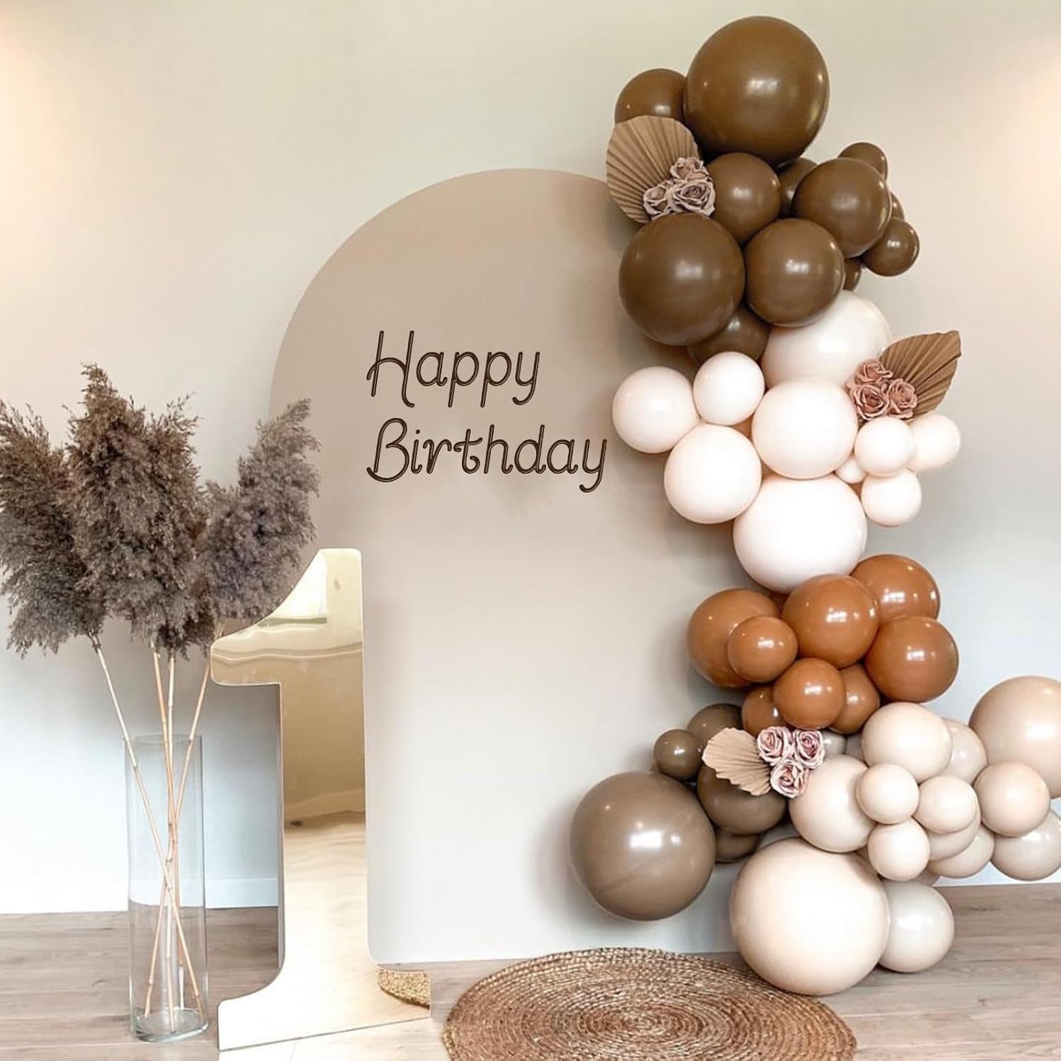 110Pcs Brown Balloons, 18 12 10 5 Inch Brown Balloons Different Sizes Balloon Garland for Netural Baby Shower Woodland Jungle Safari Birthday Party Decorations