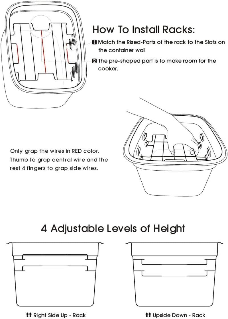 Versatile 12-Quart Sous Vide Container with Built-In Rack and Collapsible Hinged Lid and Insulated Container Sleeve Compatible with All Sous Vide Cookers, KIT-1202-TYPP