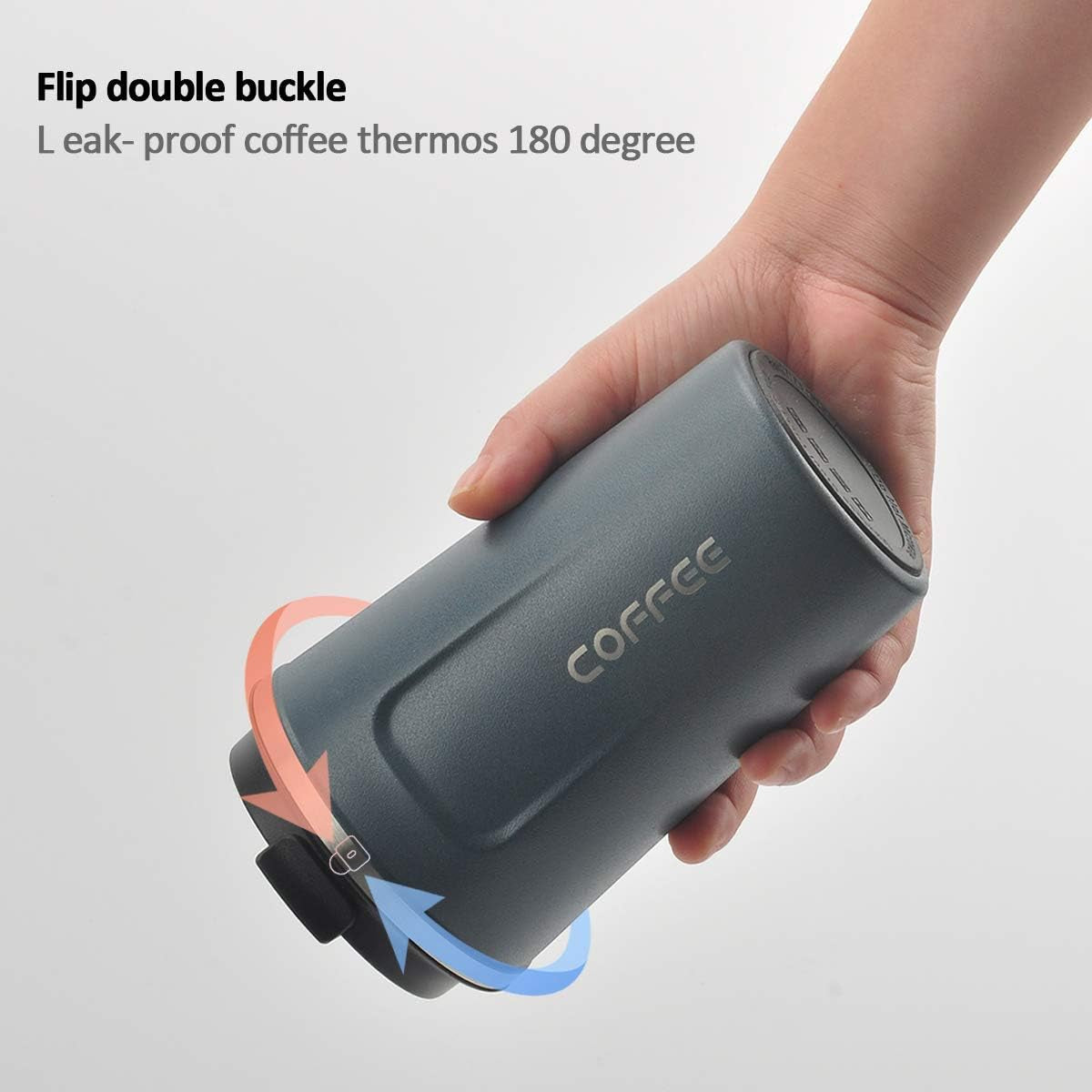 12 Oz Stainless Steel Vacuum Insulated Tumbler - Coffee Travel Mug Spill Proof with Lid - Coffee Cup for Keep Hot/Ice Coffee,Tea and Beer (Tibetan Blue)