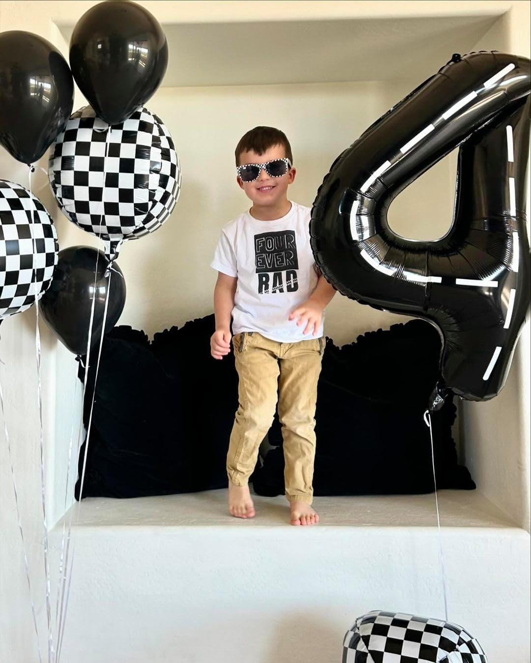Race Car Number 24 Balloon 40 Inch, Black 24 Number Balloons, 24Th Birthday Decorations, 24 Year Old Race Themed Party Decorations