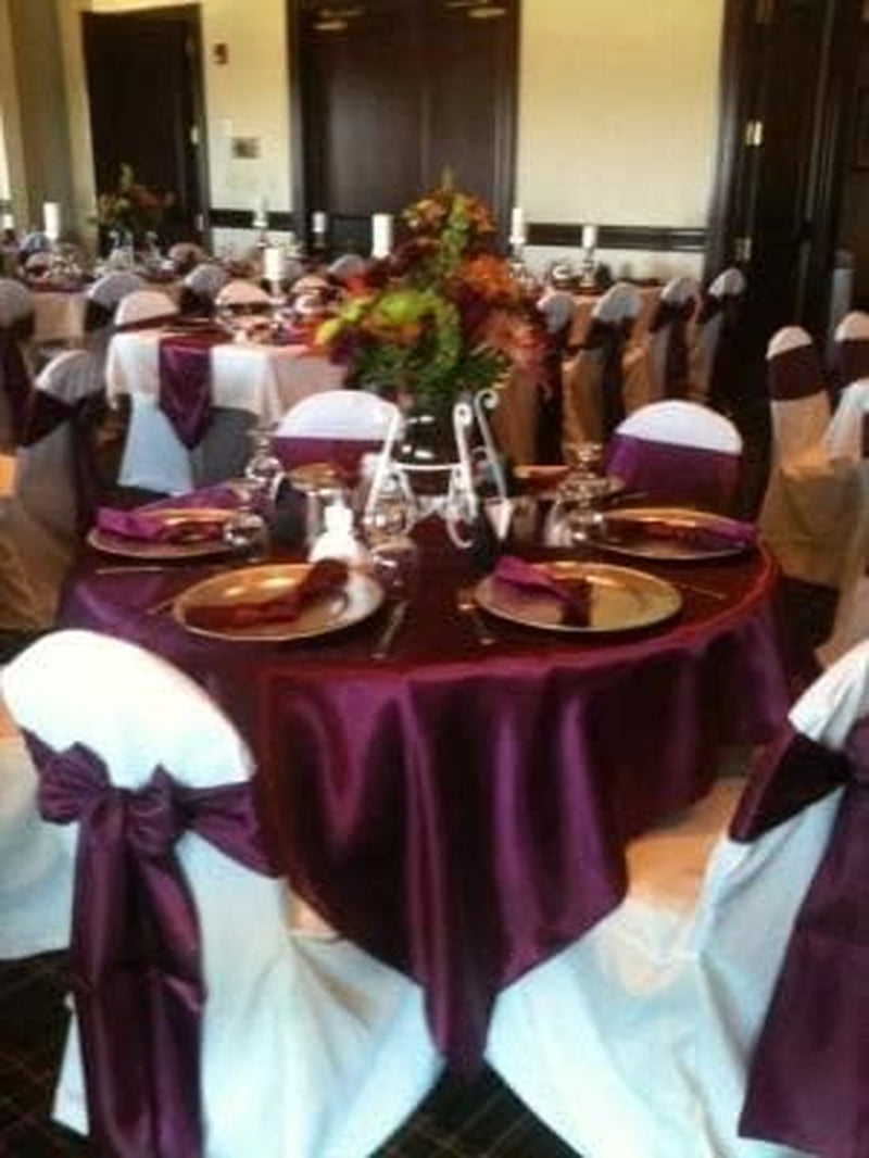 10 PCS Satin Chair Sashes Bows for Wedding Reception- Universal Chair Cover Back Tie Supplies for Banquet, Party, Hotel Event Decorations