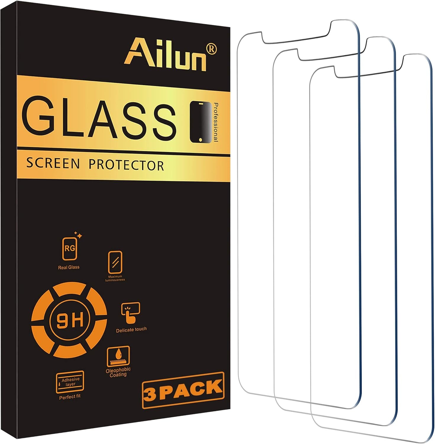 Glass Screen Protector - 3 Pack for Iphone 12/12 Pro 2020 6.1 Inch & Privacy Screen Protector - 2 Pack for Iphone 12/12 Pro 2020 6.1 Inch