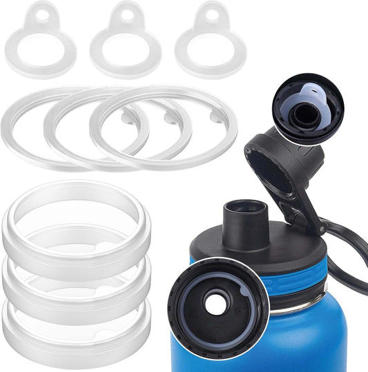 Silicone Gasket Replacement for Thermoflask 24Oz/32Oz/40Oz/64Oz, Each with Pick for Water Bottle Straw Lid, Chug Lid & Chug Spout