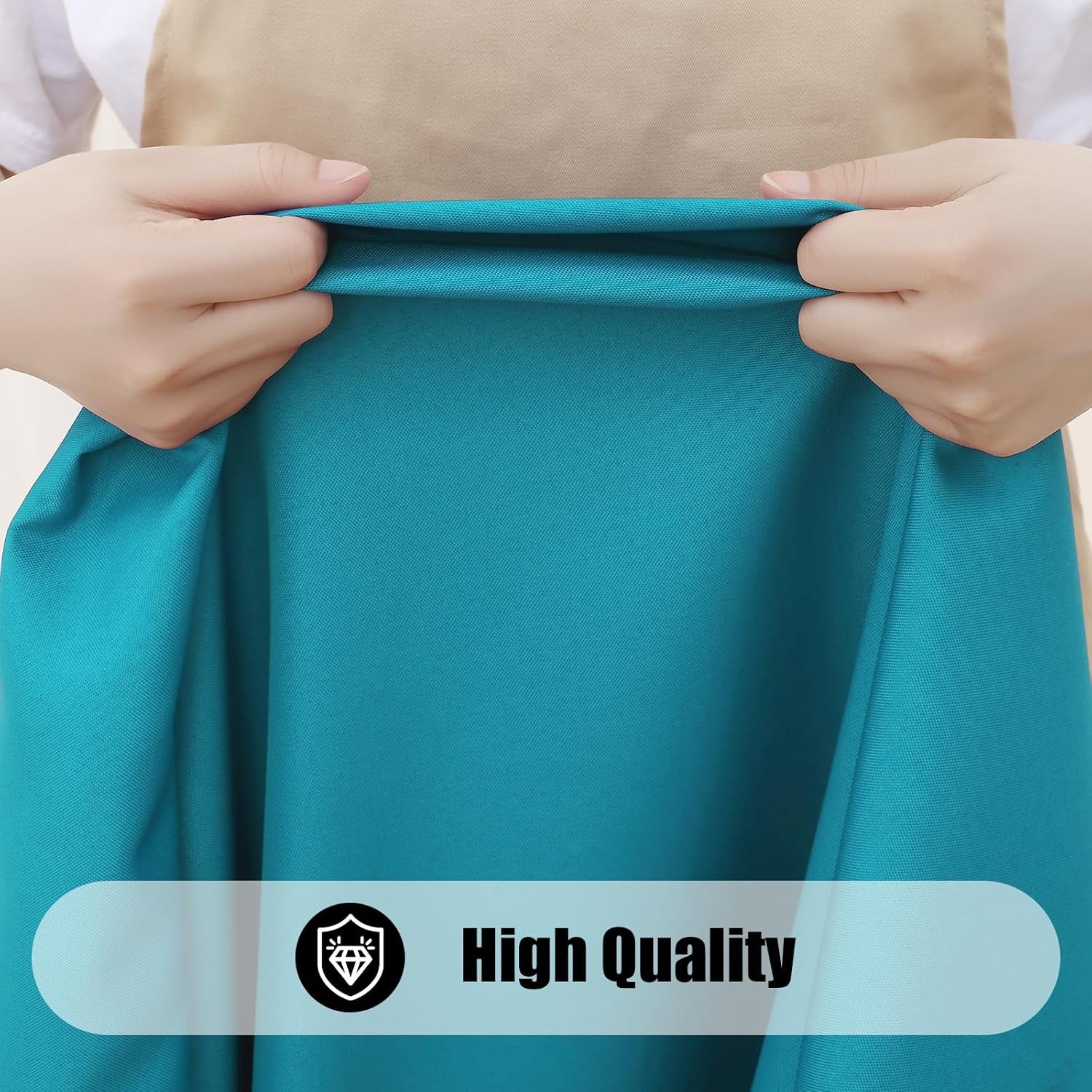 2-Pack Waterproof Elastic Fitted Rectangular Tablecloths, Washable Polyester Covers for Indoor and Outdoor Use (Teal, 30" x 72")
