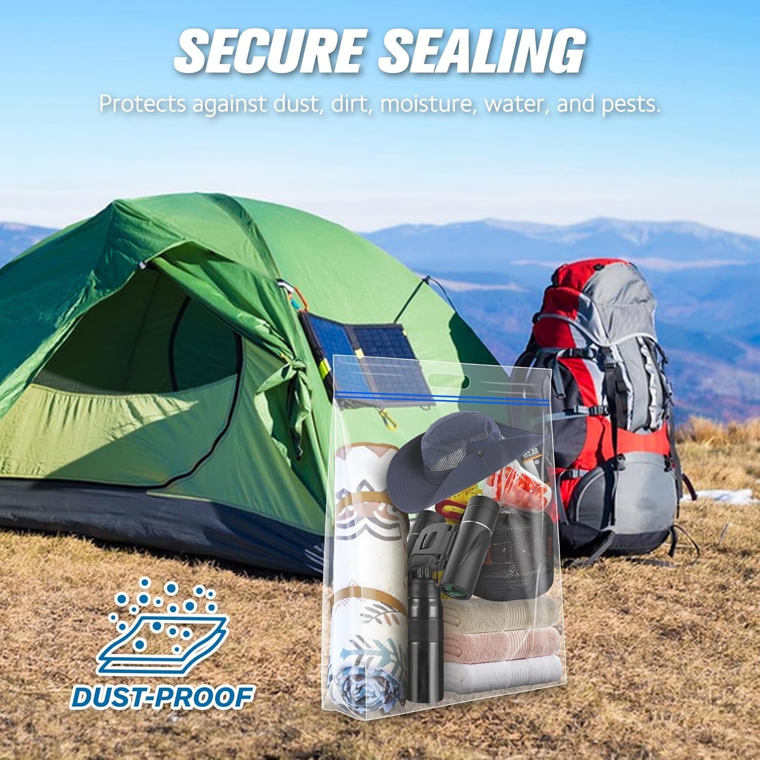 25 Gallon Jumbo Storage Bags, 35” X 24” Resealable Clear Bags with Handle, Extra Large XL Heavy Duty for Clothes Pillow Travel Moving, Pack of 3