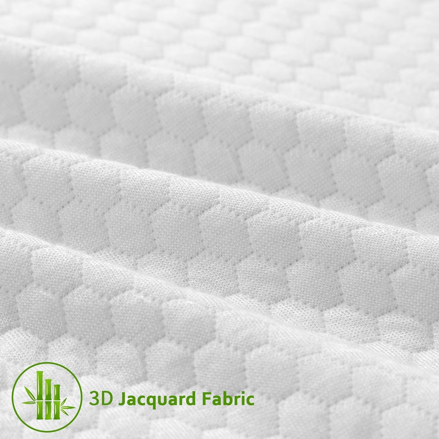 Mattress Topper Cover (Cover Only) Twin Size, 3-4 Inch Zippered Viscose Made from Bamboo Cover for Latex Mattress Topper, Removable Memory Foam Mattress Topper Cover with Straps