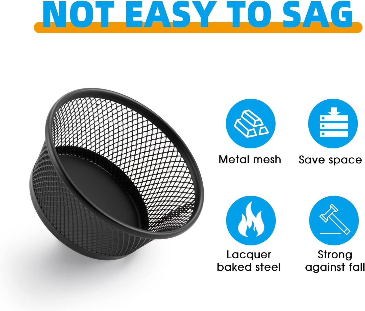 Magnetic Paper Clip Holder Set for Desk Organization - 4 Pack (Black)