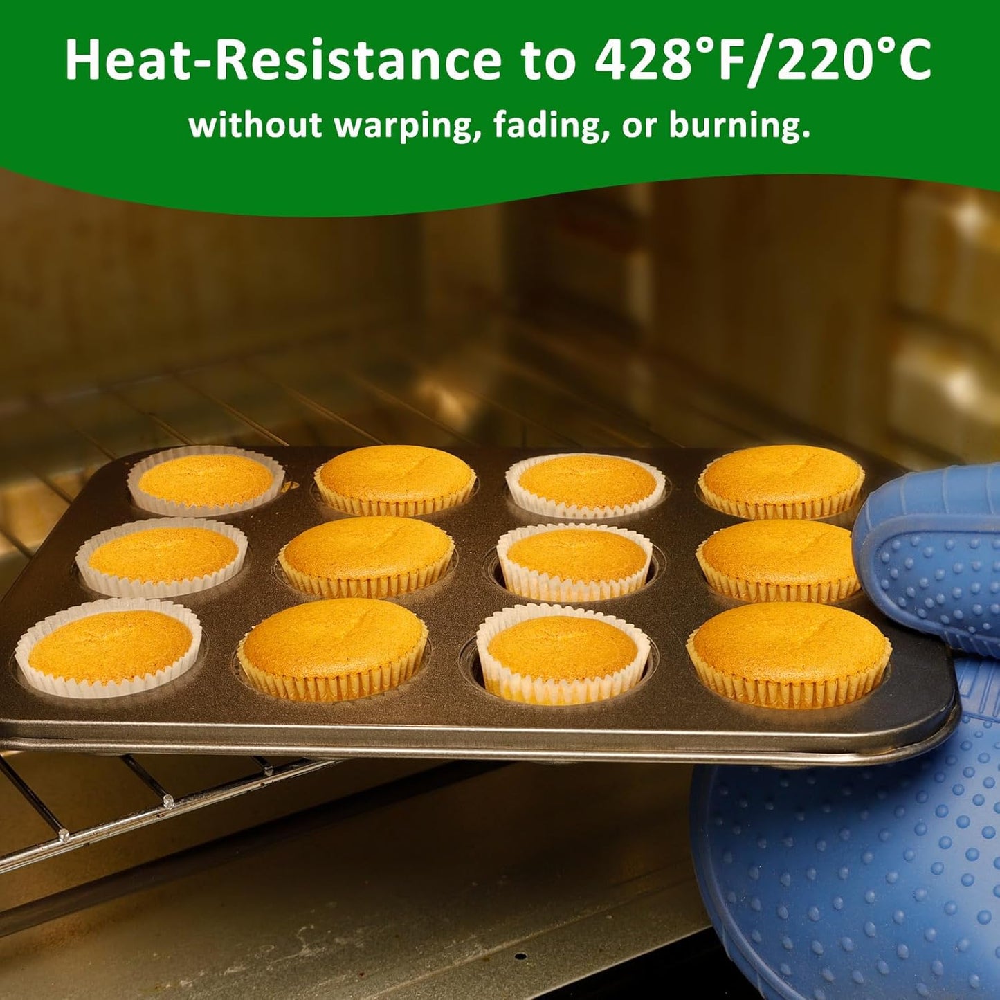 Parchment 400Pcs Mini Cupcake Liners for Baking - Natural Paper Muffin Liners for Mini Muffin Pan, Balanced Non-Stick/Excellent Grease-Proof, No Smell, Food Grade (Natural)