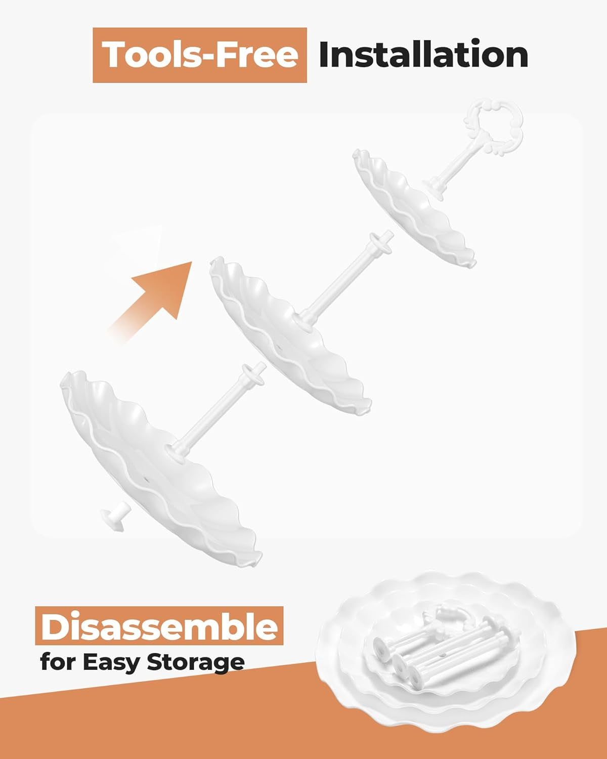 Dessert Cupcake Stand, 10Pcs Dessert Table Display Set, 3 Tiered Cup Cake Holder Tower Stand& Cookie Serving Trays for Wedding, Tea Party, Birthday, Baby Shower