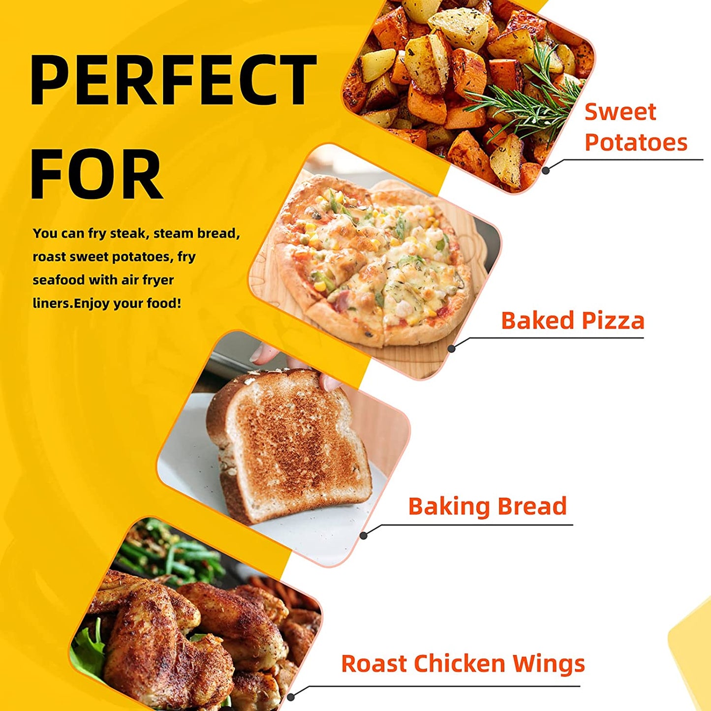 200Pcs 6.5 Inch , Unbleached Square Liners, Heavy Duty Perforated Parchment Paper for Air Fryer, Steaming Basket, Bamboo Steamer, Oven Baking