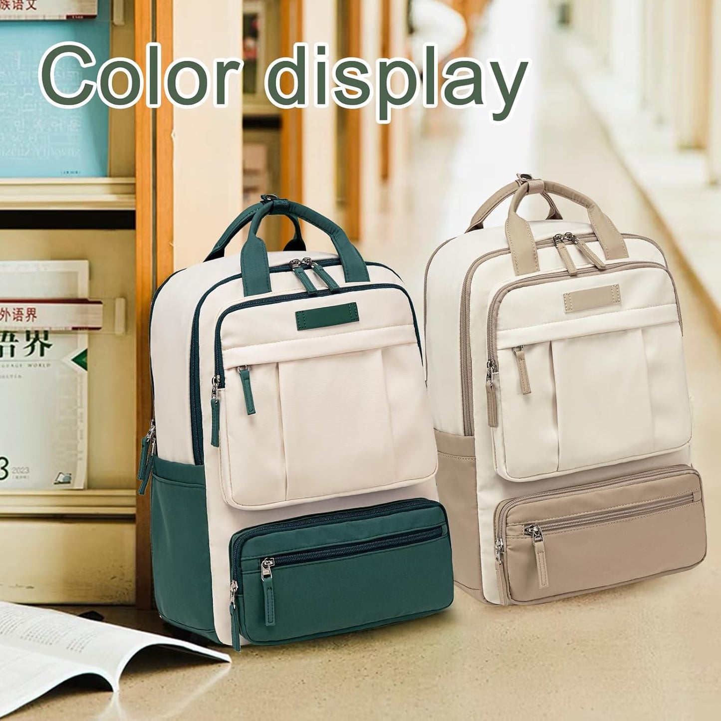 Laptop Backpack for Women Water Resistant Carry on Backpack Work Business Travel Bookbag Fashion College Schoolbag Fits 15.6 Inch Laptop Bag