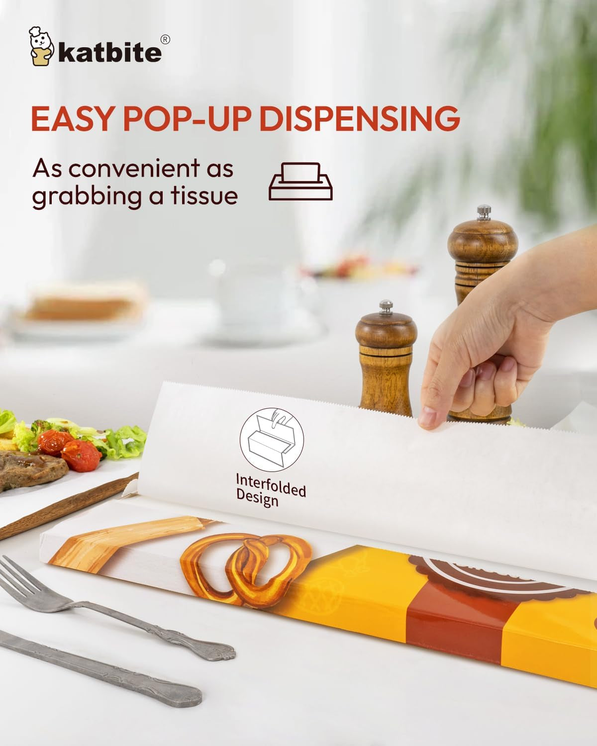 135Pcs 45 Gsm Pop-Up Parchment Paper Sheets, Heavy Duty & Non-Stick,10X15 in Pre-Cut Parchment Paper for Baking, Pop-Up Paper Dispenser for Cooking Wrapping Space-Saving