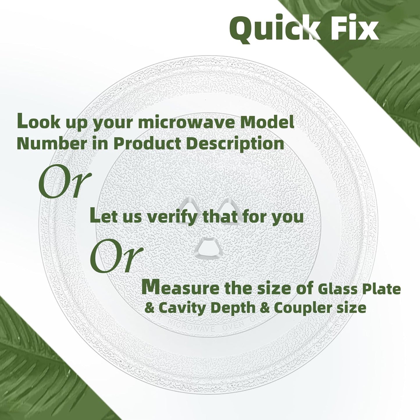 Smallest 9.6 Inch Microwave Plate Replacement Compatible with Panasonic Microwave Glass Plate F06016D00XN, 9.6" Microwave Plate Replacement for Nostalgia 0.7 Cu.Ft. 700W Small Retro Microwaves
