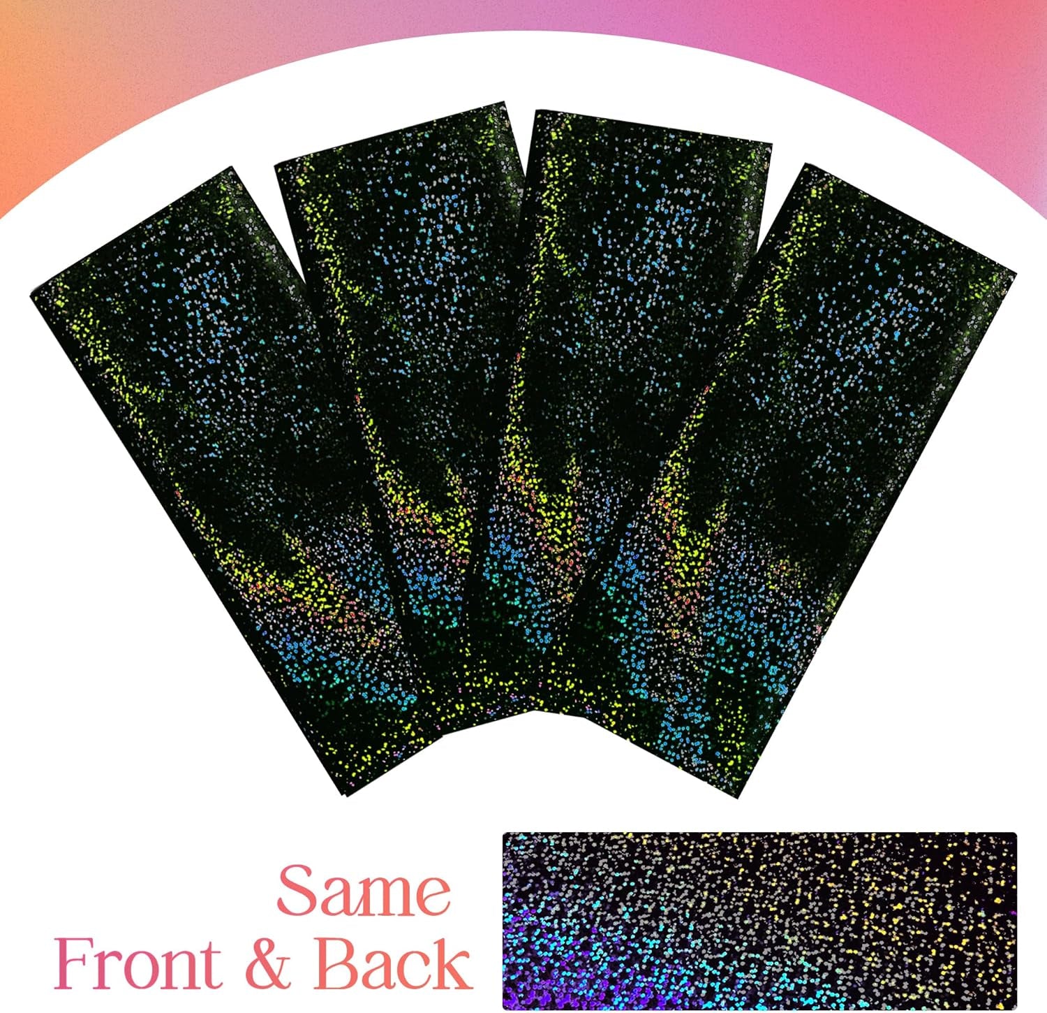 Black Holographic Laser Tablecloth - Galaxy Space Design, 40 x 108 Inches, Shimmering Star Table Cover for Halloween, Birthday, Graduation, and Neon Party Supplies - Disposable Plastic Foil Table Decor