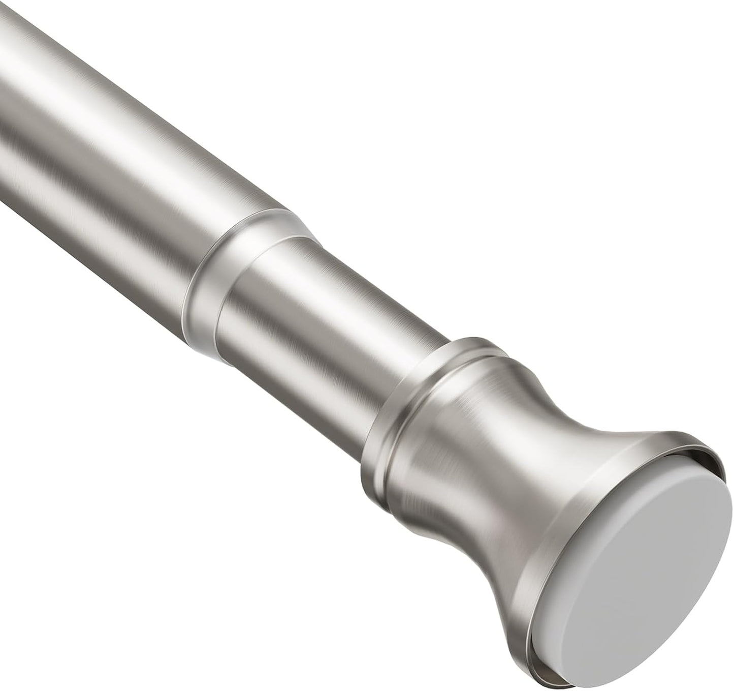 Spring Tension Shower Curtain Rod, 26-42 Inches Rust-Resistance Tension Curtain Rod Bathroom Rod, Adjustable Shower Curtain Rod No Drill, Nickel