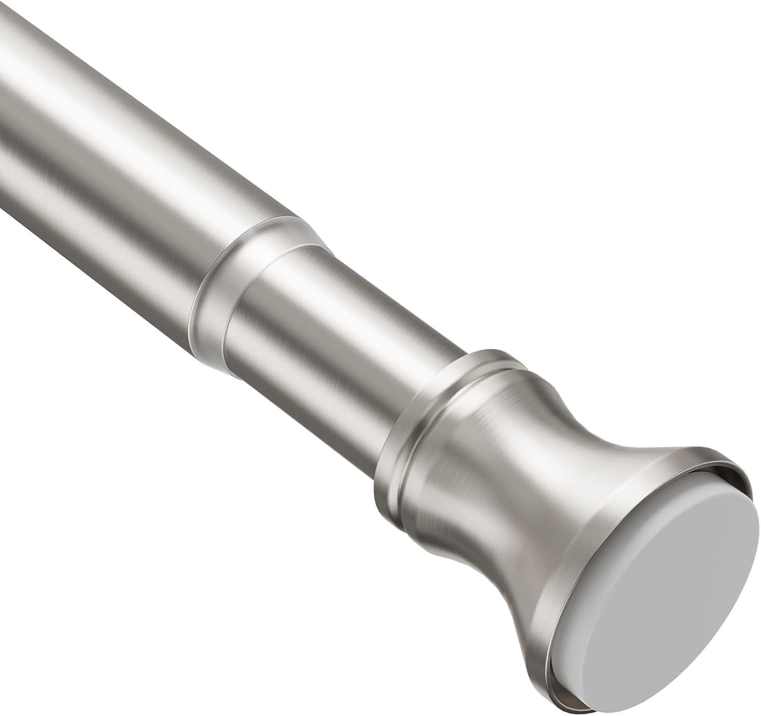 Spring Tension Shower Curtain Rod, 26-42 Inches Rust-Resistance Tension Curtain Rod Bathroom Rod, Adjustable Shower Curtain Rod No Drill, Nickel