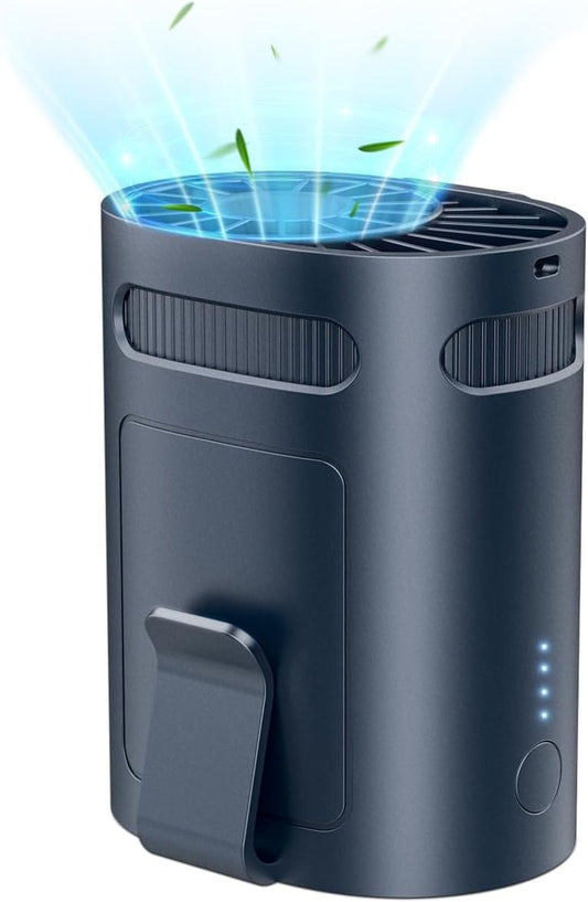 Waist Fan Clip on Shirt Fan-Mini Light Weight Portable Fans That Blow Cold Air,Small Personal Battery Powered Fans,Belt Body under Shirt AC Cooler,Quiet Wearable Hanging Neck Fan for Women Men Kids