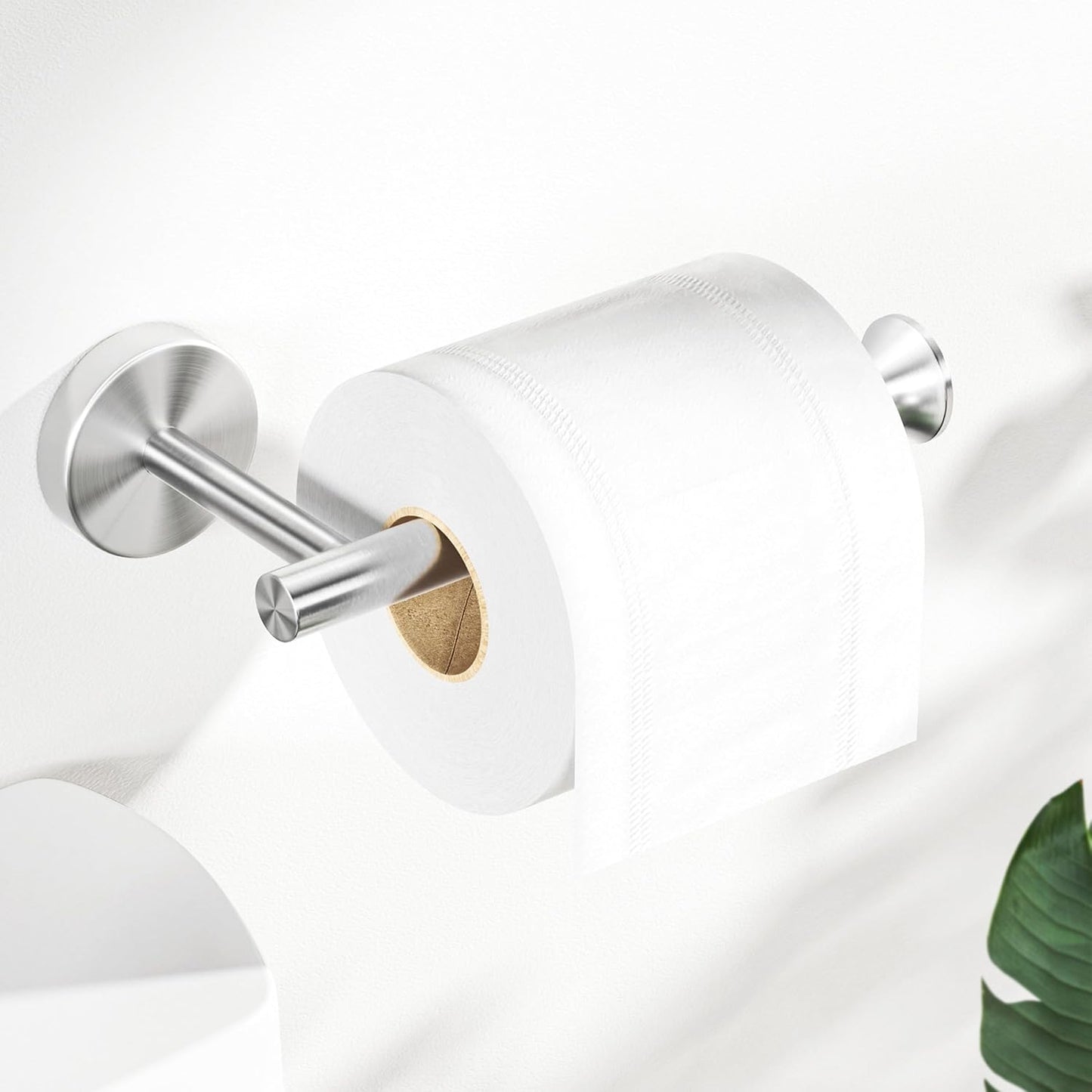 Toilet Paper Holder Silver Wall Mount Stainless Steel for Bathroom Kitchen Brushed Nickel