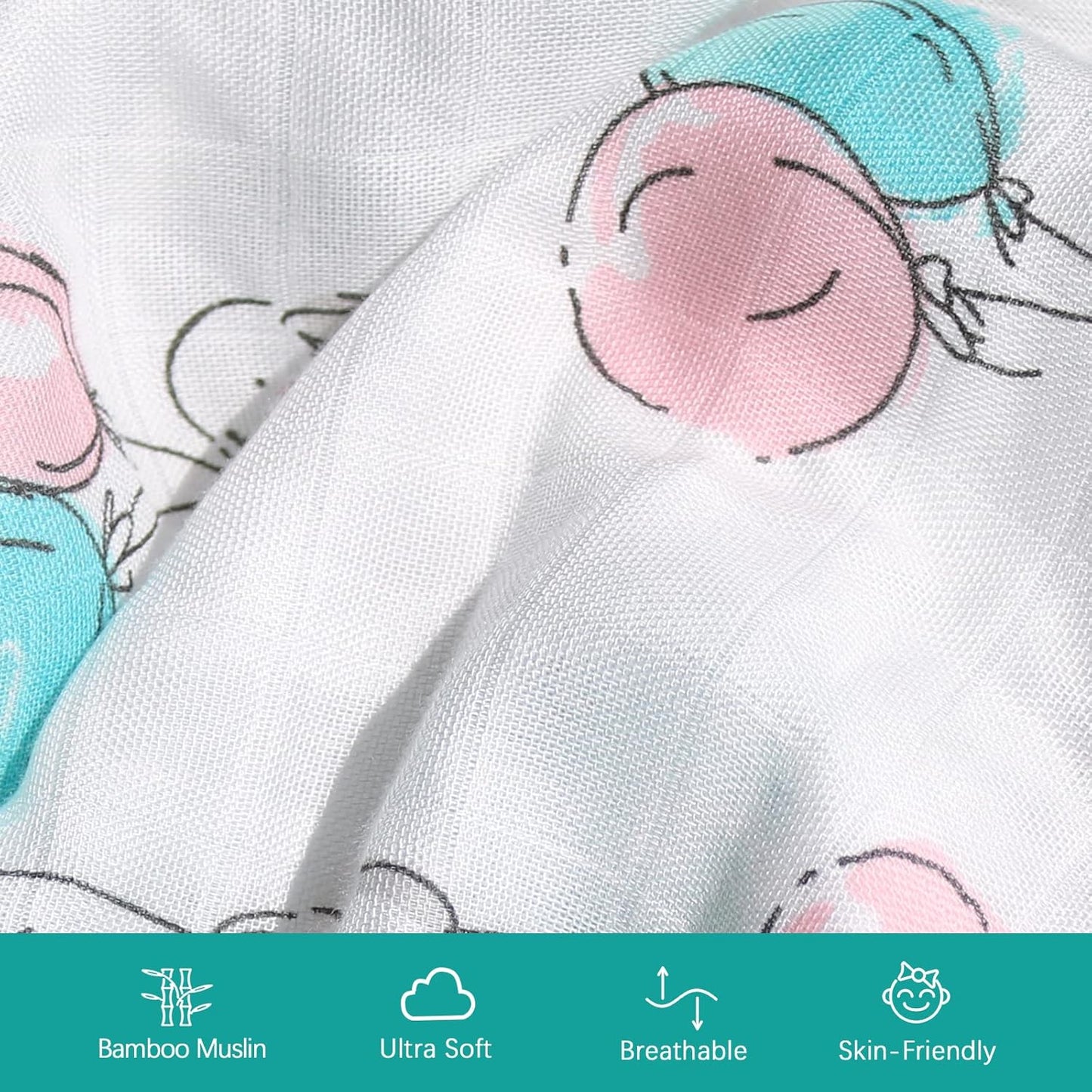 Muslin Bassinet Sheets Fit for AMKE 3 in 1, Besrey, Bellababy, Evolur Stellar, Milliard, Tcbunny and Other Bedside Sleeper Bassinet - 2 Pack