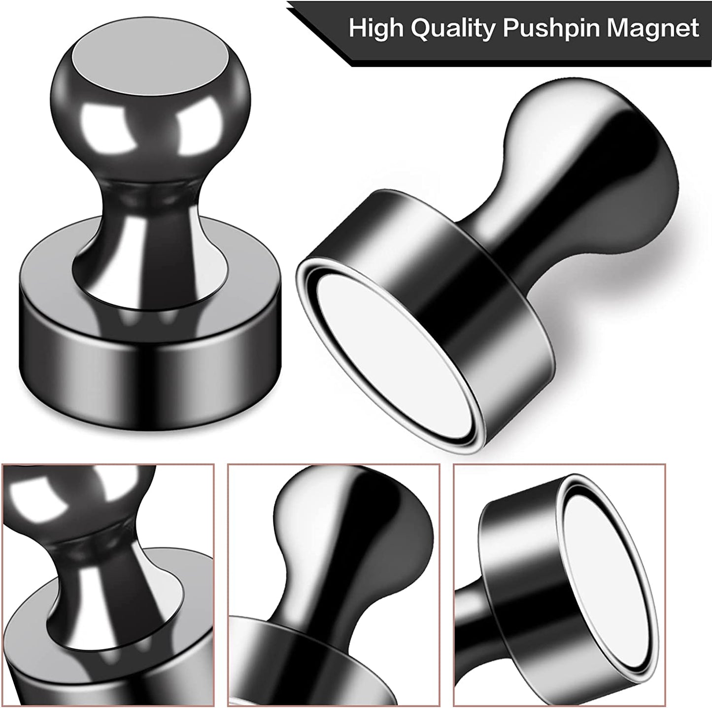 Refrigerator Magnets 12Pcs Magnet Clips Fridge Magnetic,Strong Neodymium Cup Magnets, Waterproof, Rare Earth