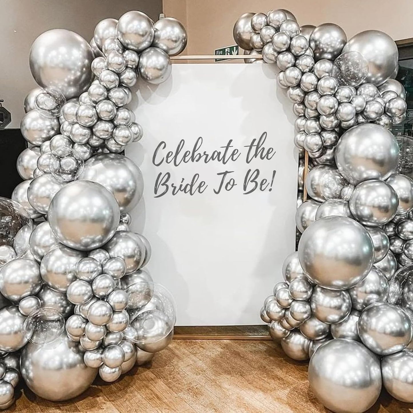 120Pcs 5 Inch Metallic Silver, Small Chrome Silver Latex Balloons for Graduation Wedding Baby Shower Disco Birthday Party Decorations