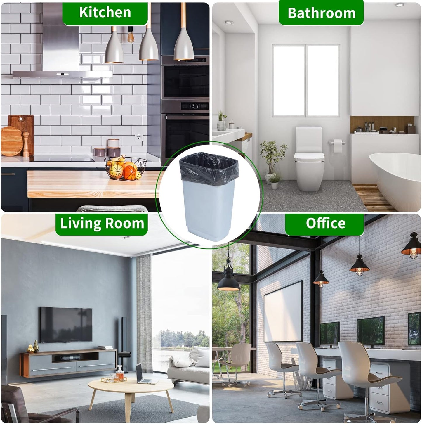 Portable Toilet Bags for Camping – 8 Gallon Biodegradable Compostable Waste Bags for 5 Gallon Bucket Toilet, Extra Thick Leak-Proof Porta Potty Bags for Outdoor, Travel, Car, Hiking & Boating