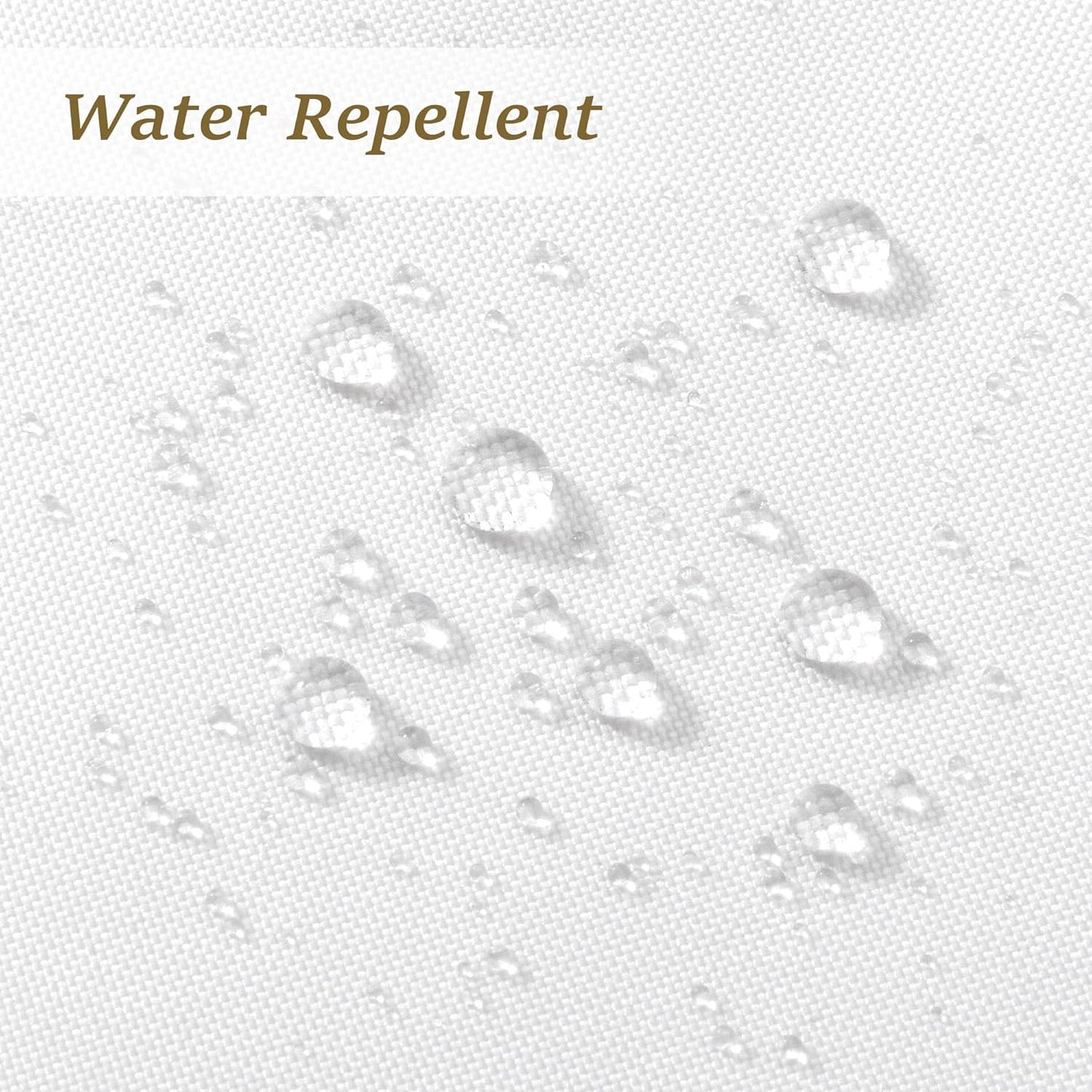 Water Repellent Fabric Shower Curtain or Liner with 9 Mesh Pockets - White, 71X72 Inches