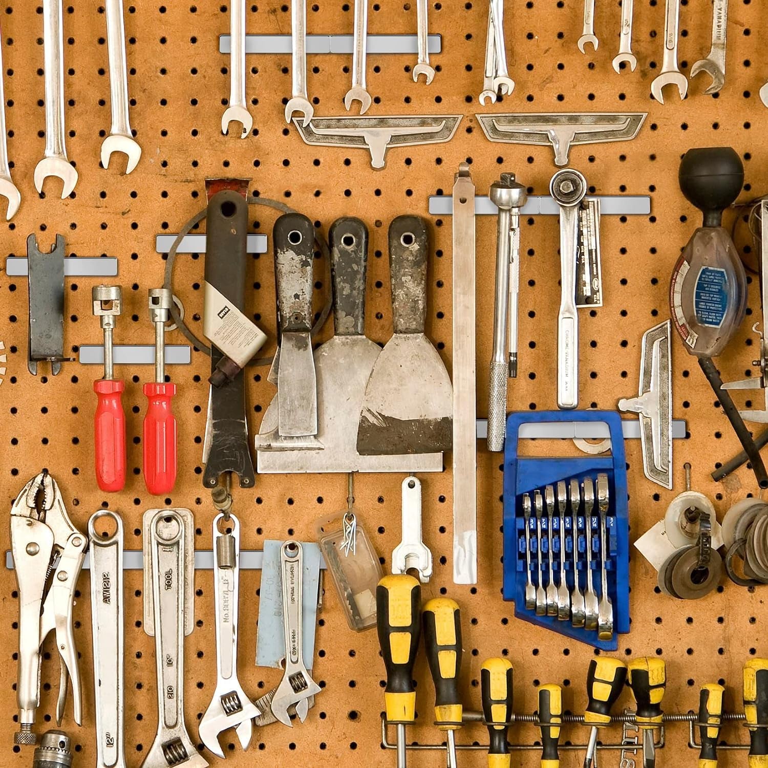 6 Pack Super Strong Neodymium Magnets, Powerful Rare Earth Neodymium Bar Magnets, Heavy Duty Magnet Bar with Double-Sided Adhesive for Garage, Kitchen, Science, Craft, Office, DIY - 60X10X3Mm