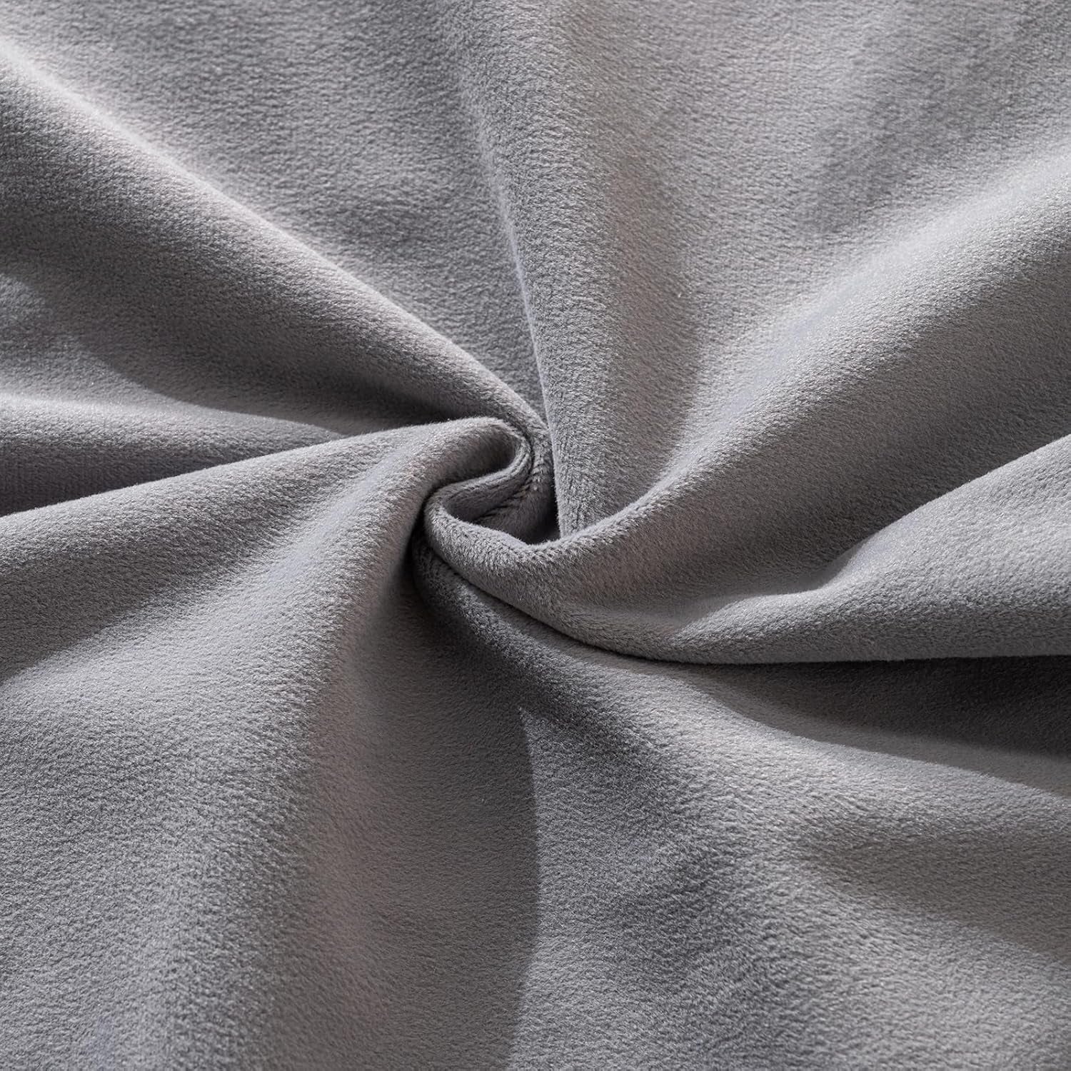 Set of 2 Grey Decorative Throw Pillow Covers 18X18 Inch with Scallop Edging for Couch Bed Sofa Indoors, Aesthetic Modern Farmhouse Home Decor, Soft Velvet Accent Gray Pillow Case 45X45 Cm