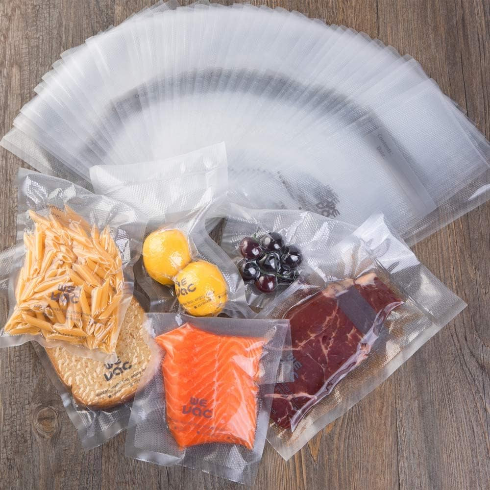 Vacuum Sealer Bags 100 Pint 6X10 Inch for Food Saver, Seal a Meal, Weston. Commercial Grade, BPA Free, Heavy Duty, Great for Vac Storage, Meal Prep or Sous Vide