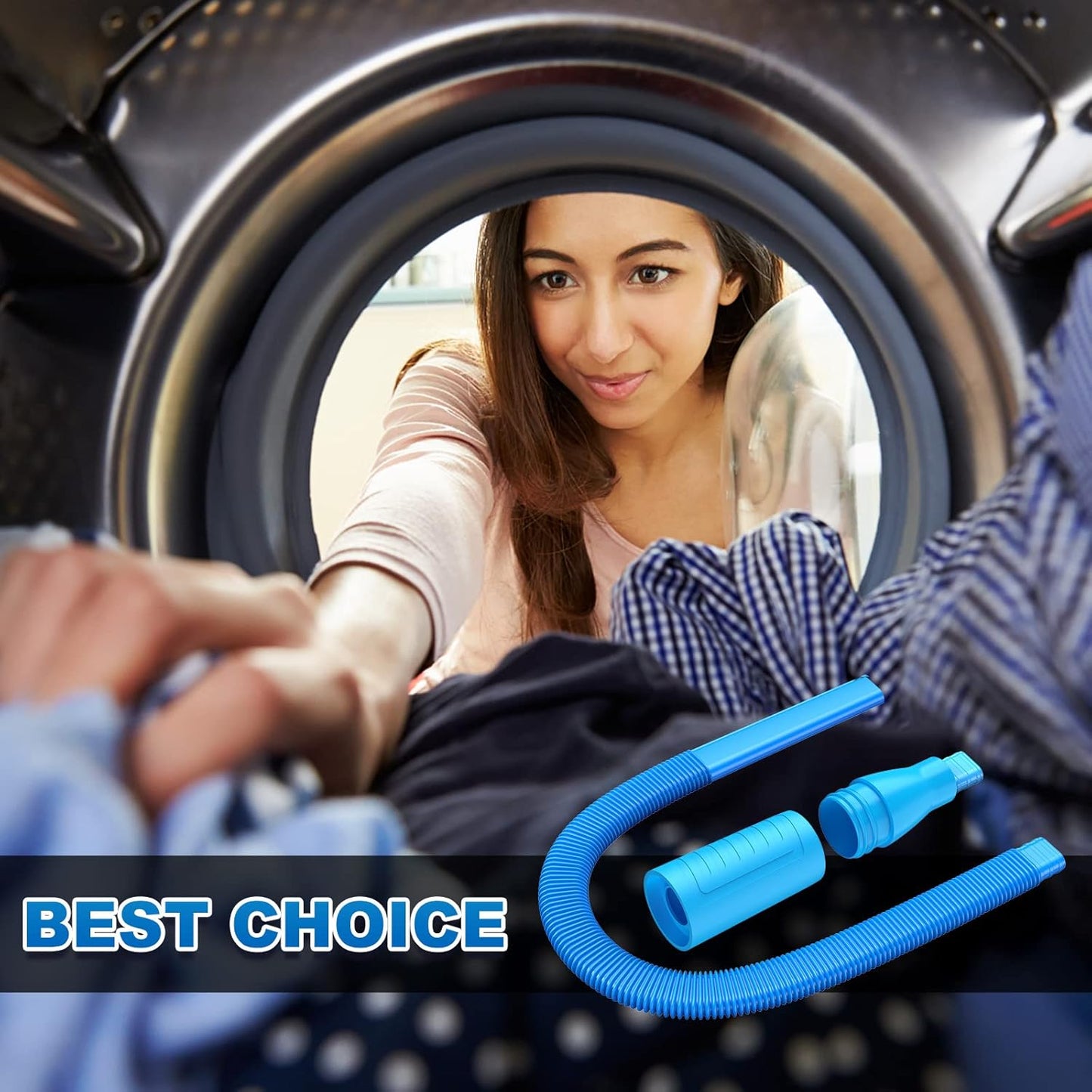 Dryer Vent Cleaner Kit Vacuum Attachment - Multiple Combinations V1 Lint Remover Power Washer and Vacuum Hose Quickly Removes Lint