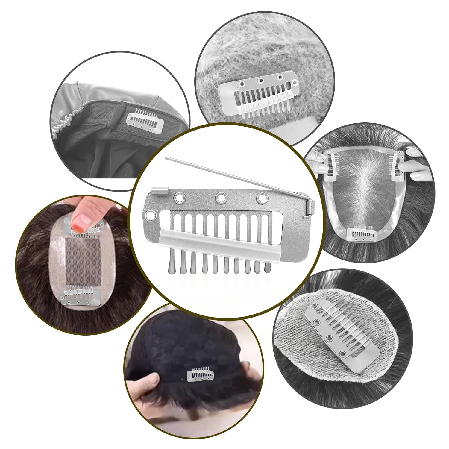 Chunni Clips with Safety Pins,8 PCS Strong Chunni Grip Dupatta Setting Clips Indian for Woman Silver