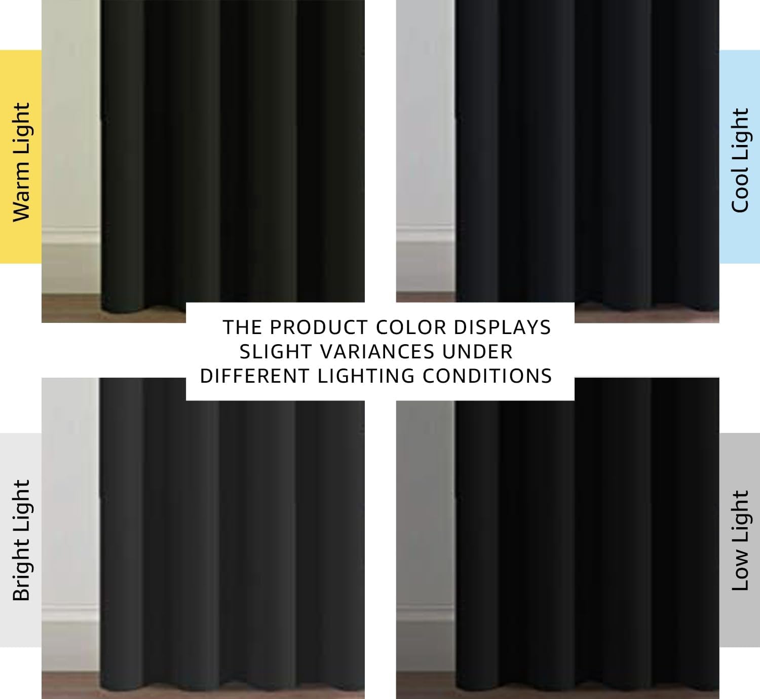 100% Blackout Curtains for Bedroom Black Out Curtains 96 Inch Thermal Insulated Long Blackout Curtains for Living Room, Energy Saving Curtains for Patio Door Grommet (1 Panel, Jet Black)