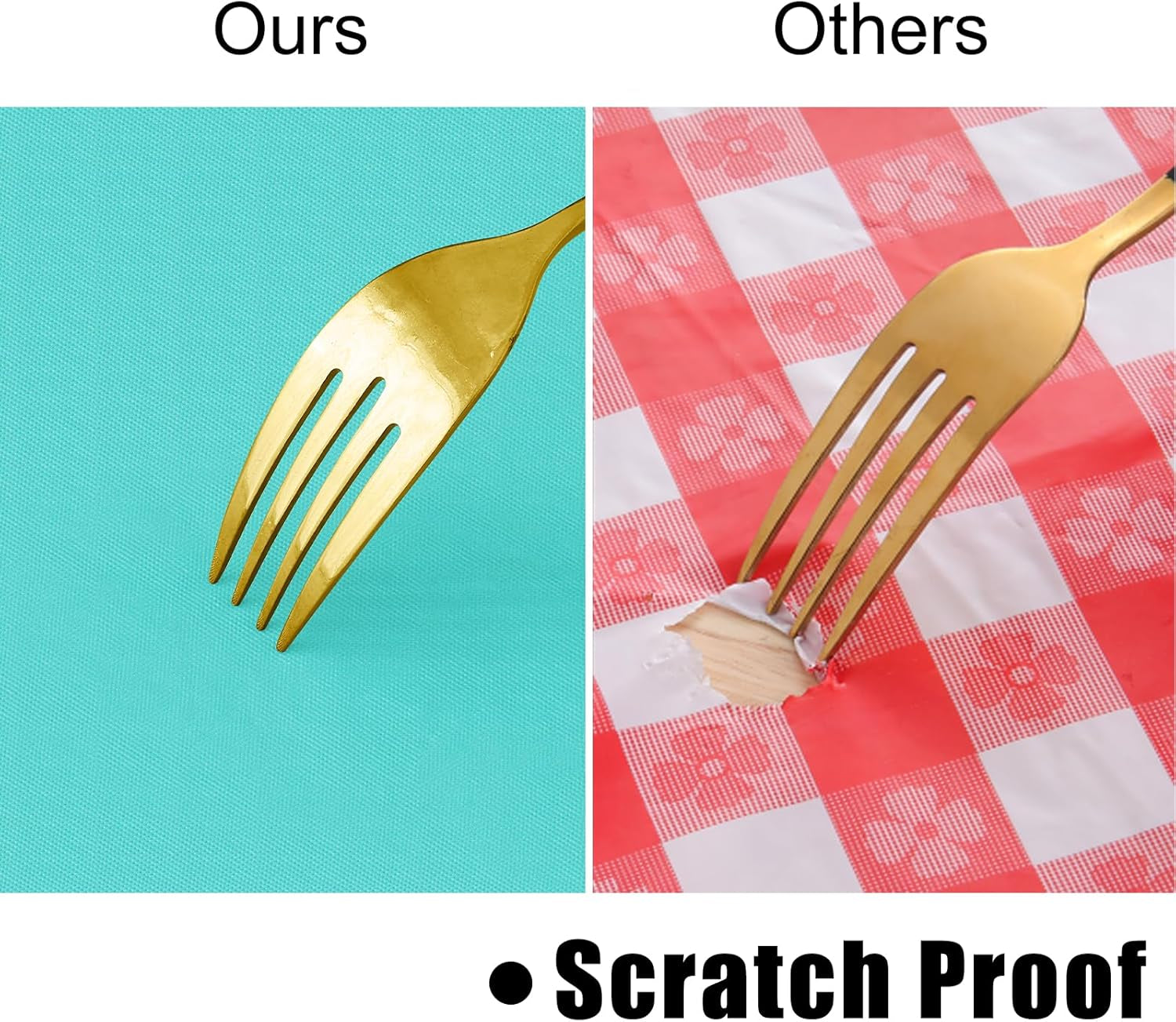 2 Pack Rectangle Vinyl Tablecloth, Waterproof Spillproof Plastic Flannel Backed Table Cloth, Wipe Clean Table Cover for Dining, Buffet Parties and Camping (Teal, 52" X 70")