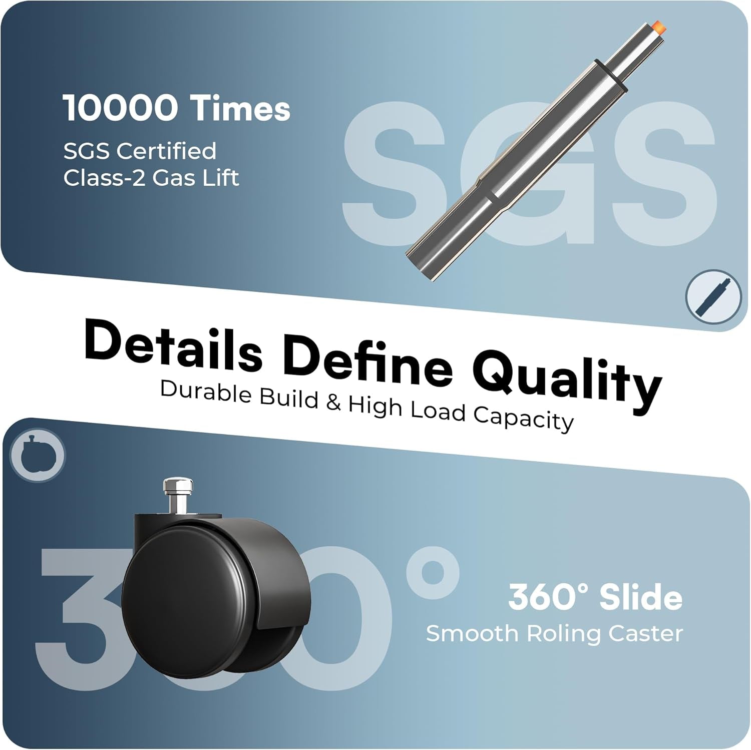 Adjustable Drafting Chair with Back Support and Foot Rest, Versatile Rolling Stool for Office, Home Bar, Kitchen, and Shop - White