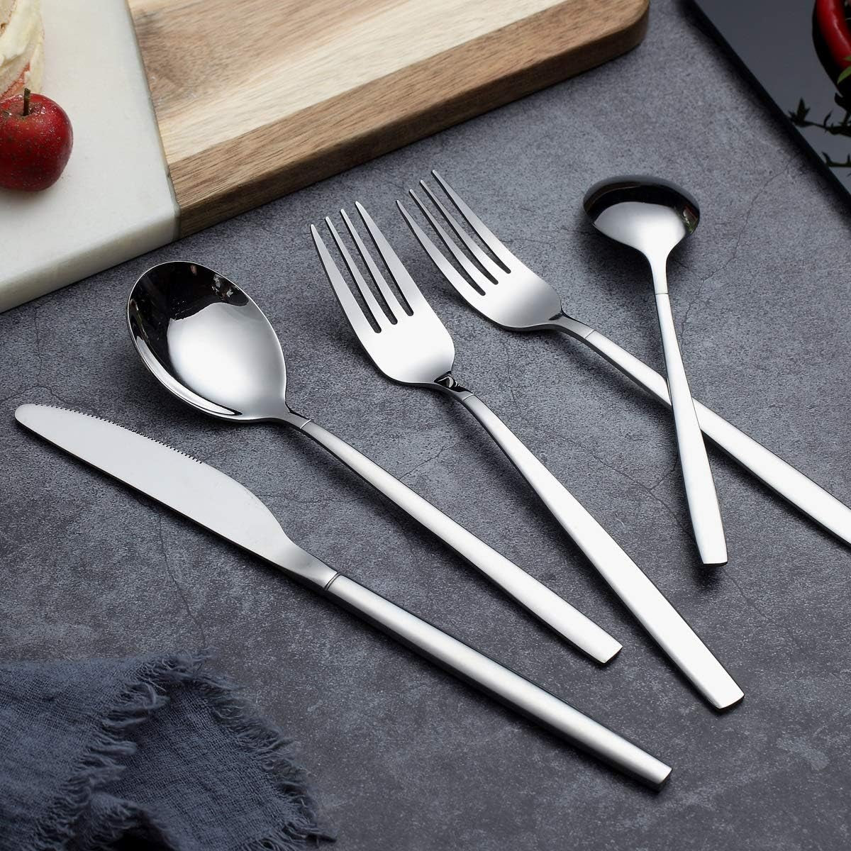 20-Piece Stainless Steel Flatware Set for Four