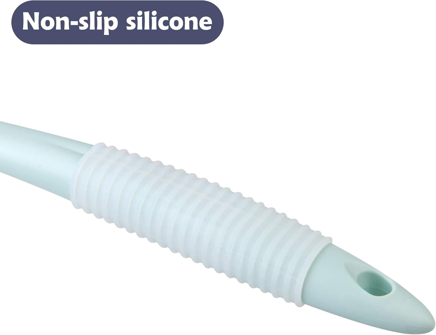 Back Scrubber for Shower - Long Handle Bath Brush (16.4 Inches) with Soft Bristles, Exfoliating Body Brush for Men & Women(Blue)