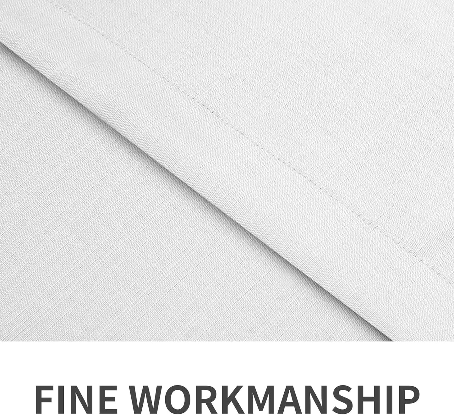 Linen Look French Door Curtains, Light Filgtering Privacy Window Door Curtain for Patio Glass Door Blind Tie up Shade, 1 Panel, 26X68 Inch, White