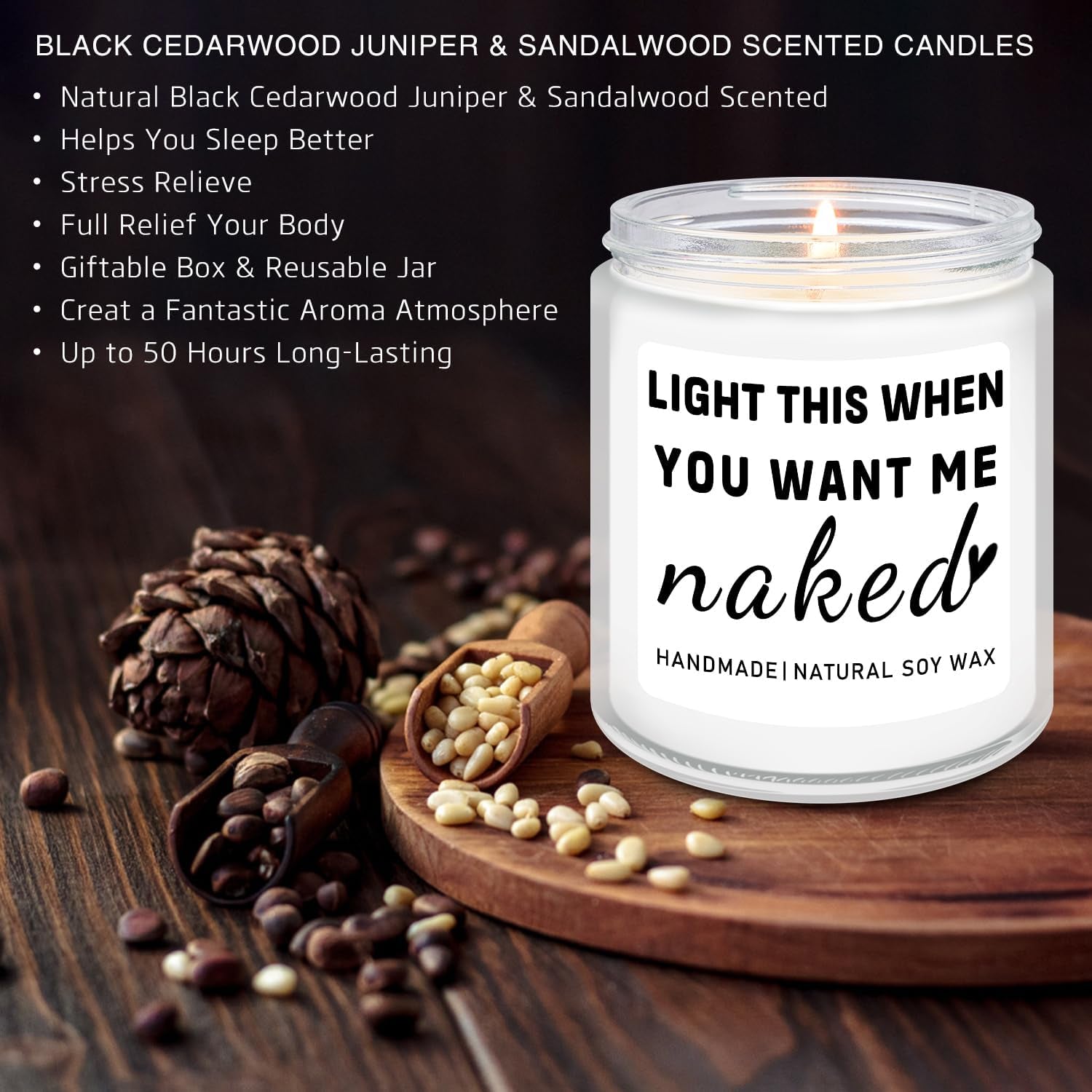 Gifts for Boyfriend Husband Men Couples, Funny Birthday Anniversary Wedding Valentines Christmas Romantic Gifts for Boyfriend, Husband, Men, Naughty Unique Lavender Candle
