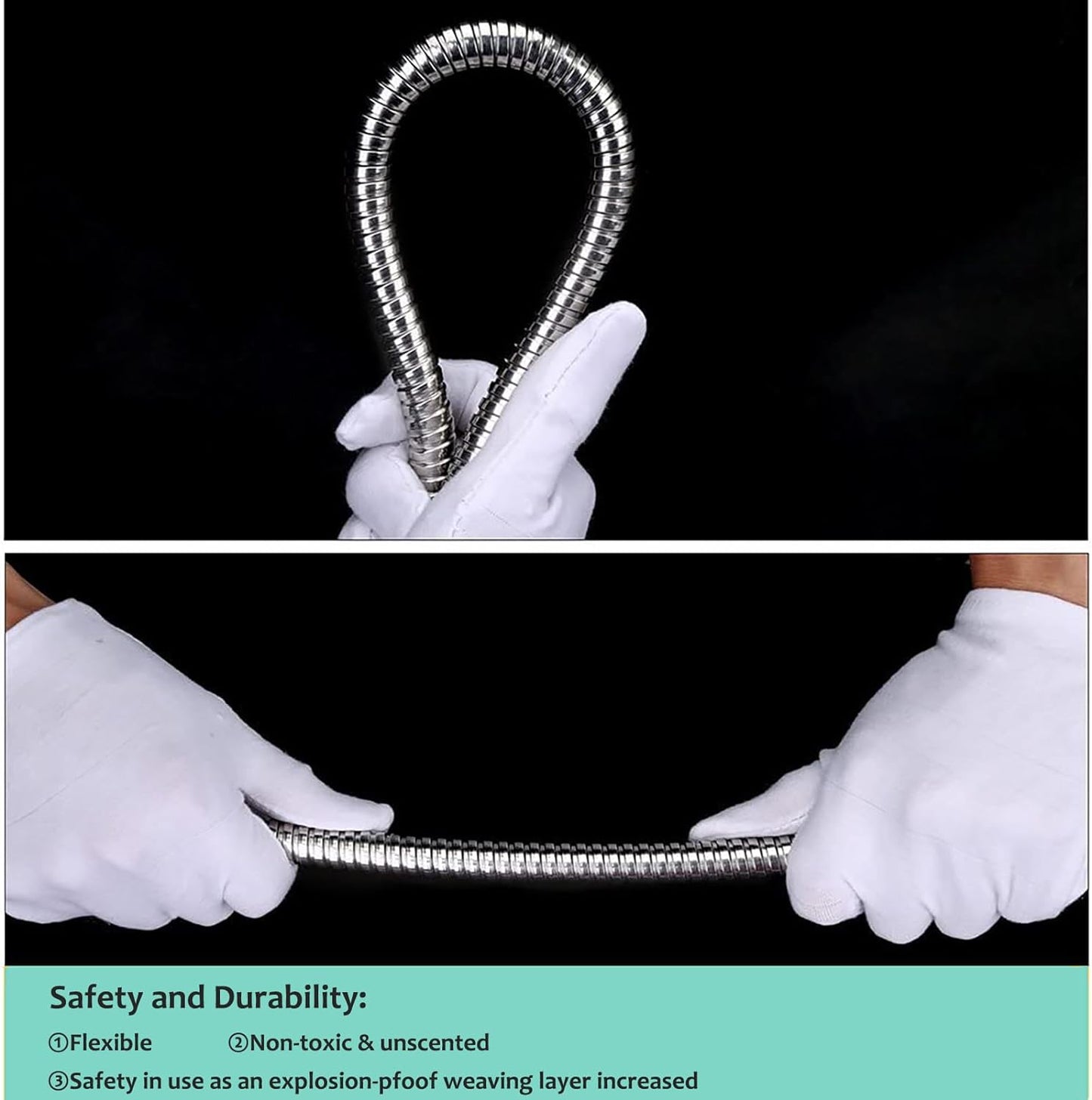 118 Inches Shower Hose, 10 Feet Extra Long 304 Stainless Steel Handheld Shower Head Hose Replacement, Flexible Hose Extension