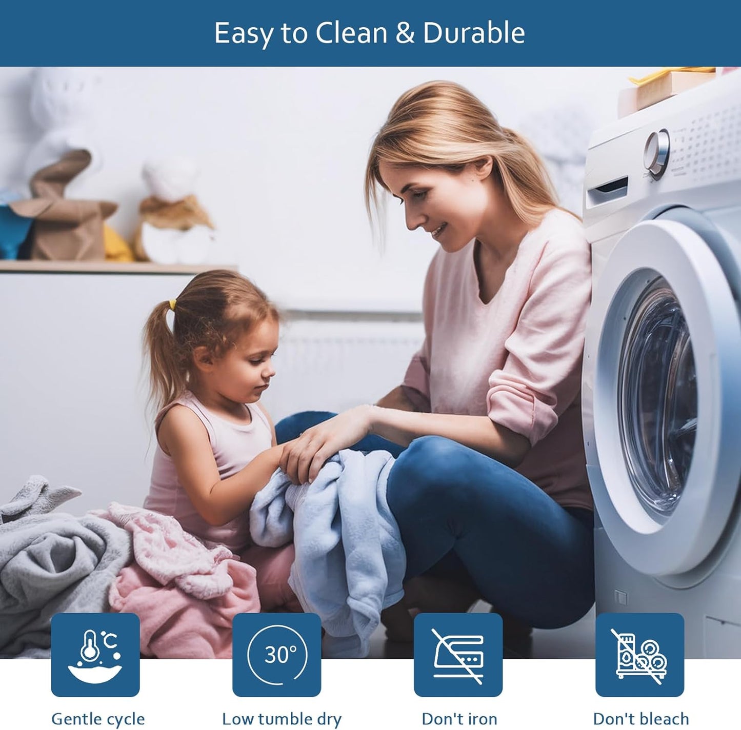 Waterproof Mattress Protector Full Size,Mattress Cover Protector, Smooth Top Mattress Protector for Kids, Breathable Skin Friendly and Noiseless Fitted Sheet,Full Size,Polyester