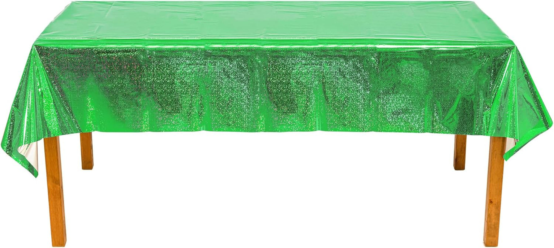 Green Party Table Covers Disposable Tablecloth for St. Patrick’S Day/Birthdays Party/Turtle/Hawaiian Ceremony Decorations Rectangle Tablecover 54'' X 108'' - 2 Packs