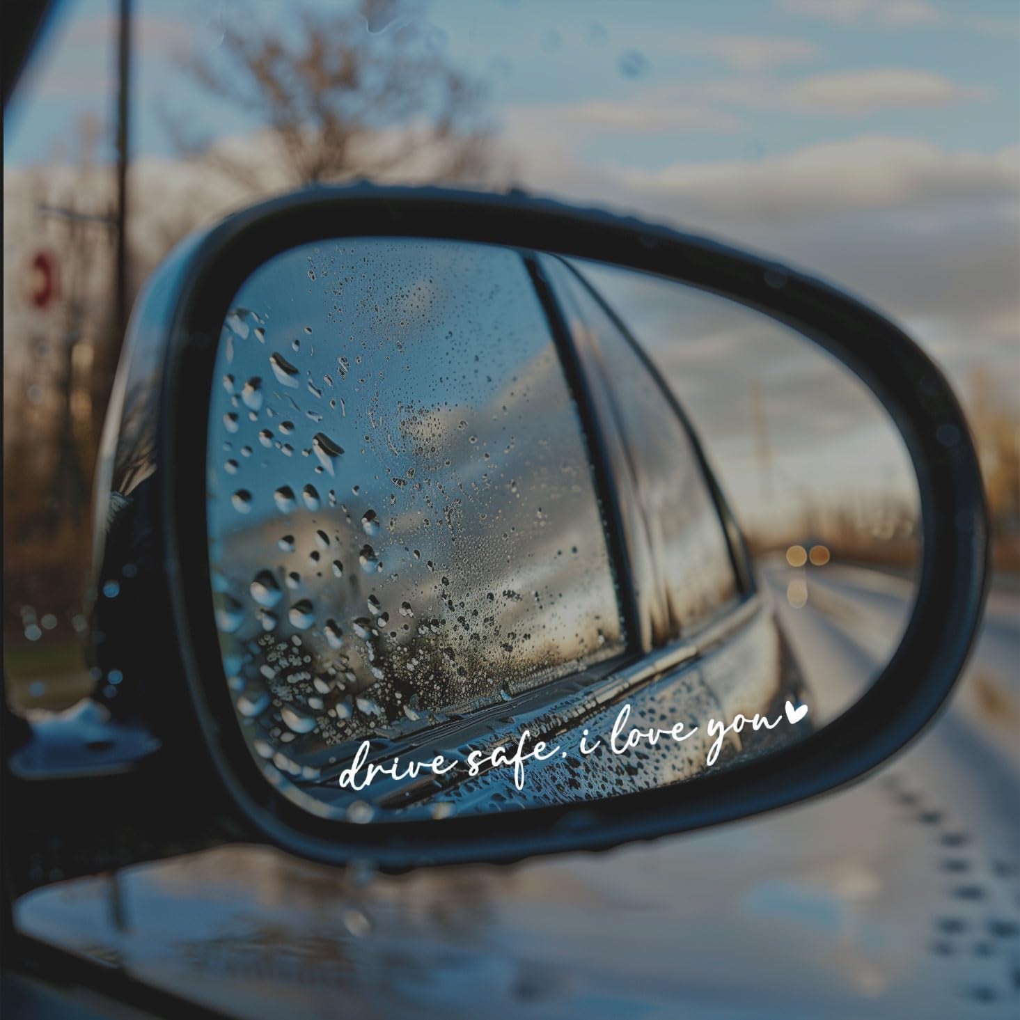2 X Drive Safe, I Love You Rearview Mirror Decal, Drive Safe, I Love You Sticker, Sticker for Rearview Mirror, Decal for Rear View Decor
