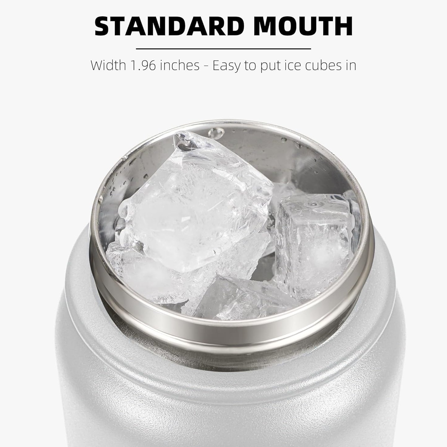 20 Oz Stainless Steel Insulated Sports Water Bottles with Straw for Kids, Men and Women (Gray)