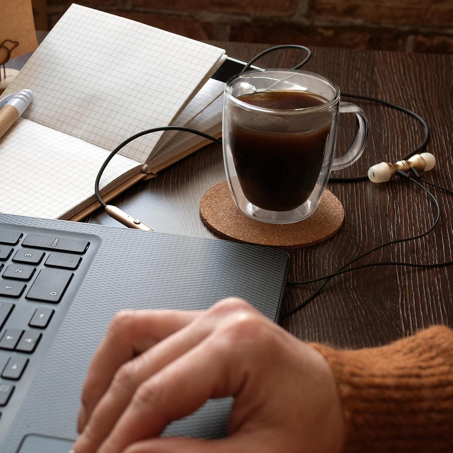 Espresso Cups Set of 2, 2.7 Ounces Double Wall Glass Espresso Cups, Clear Insulated Espresso Shots Cup for Espresso Accessories