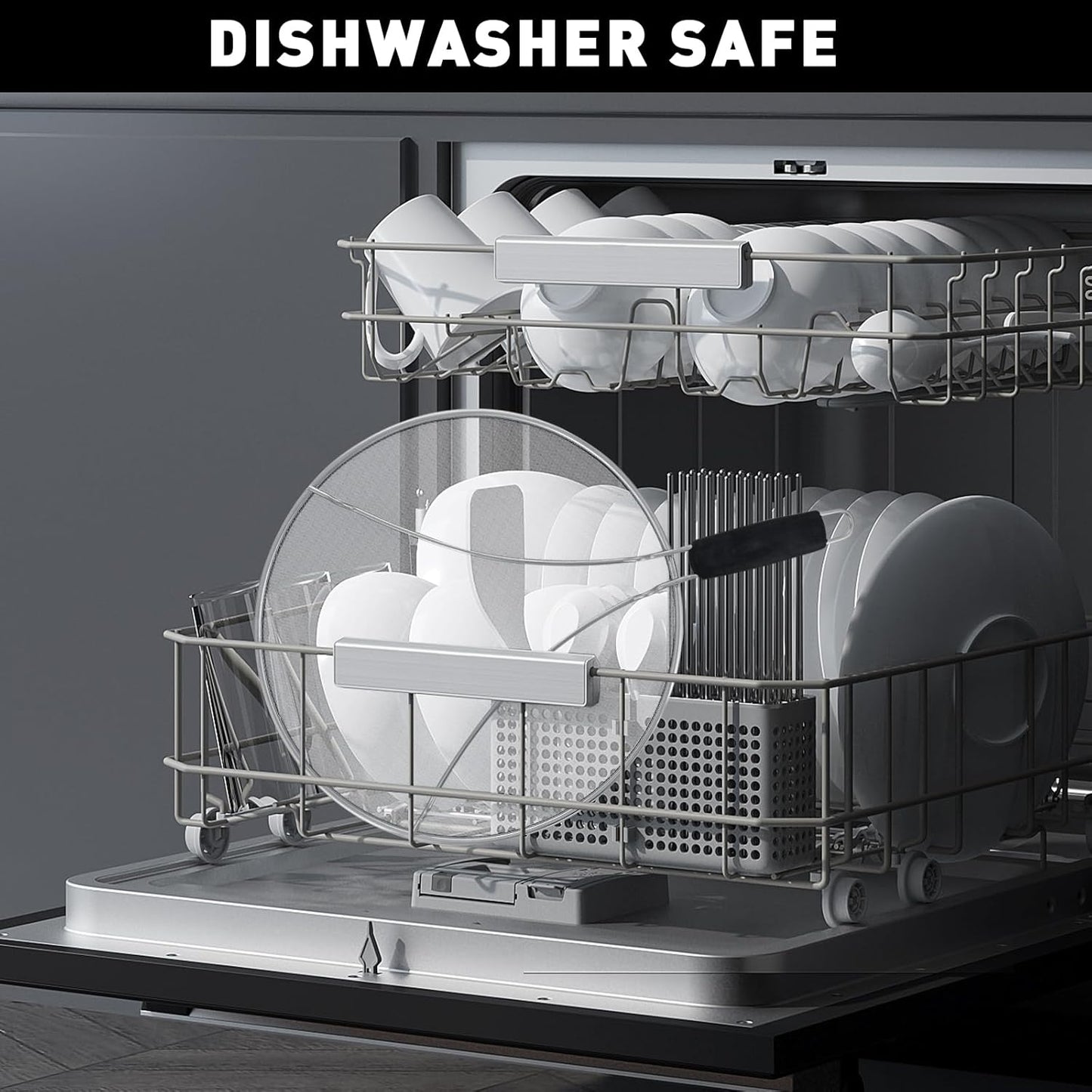 Grease Splatter Screen, 11 Inches. Oil Splatter Screens for Frying Pan Shields. Hot Oil Splash Guard, Prevent and Protects Skin from Burns